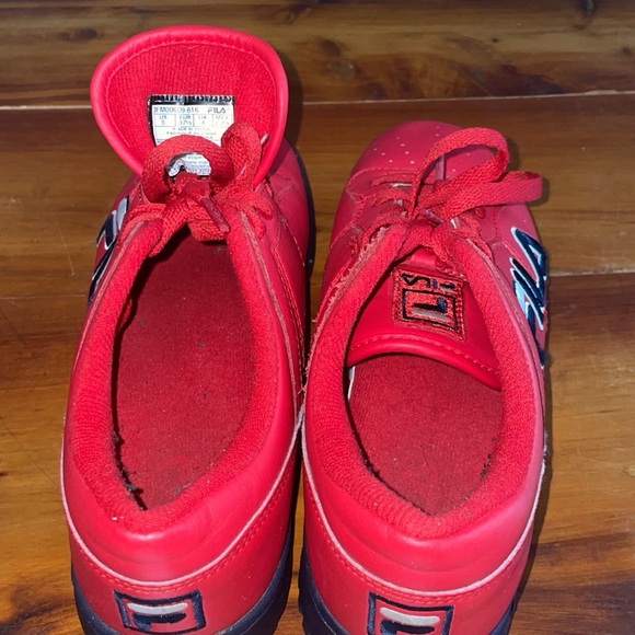 Fila Original Fitness Classic Retro Casual Athletic Shoes Red Size 5 Lace - Picture 8 of 9
